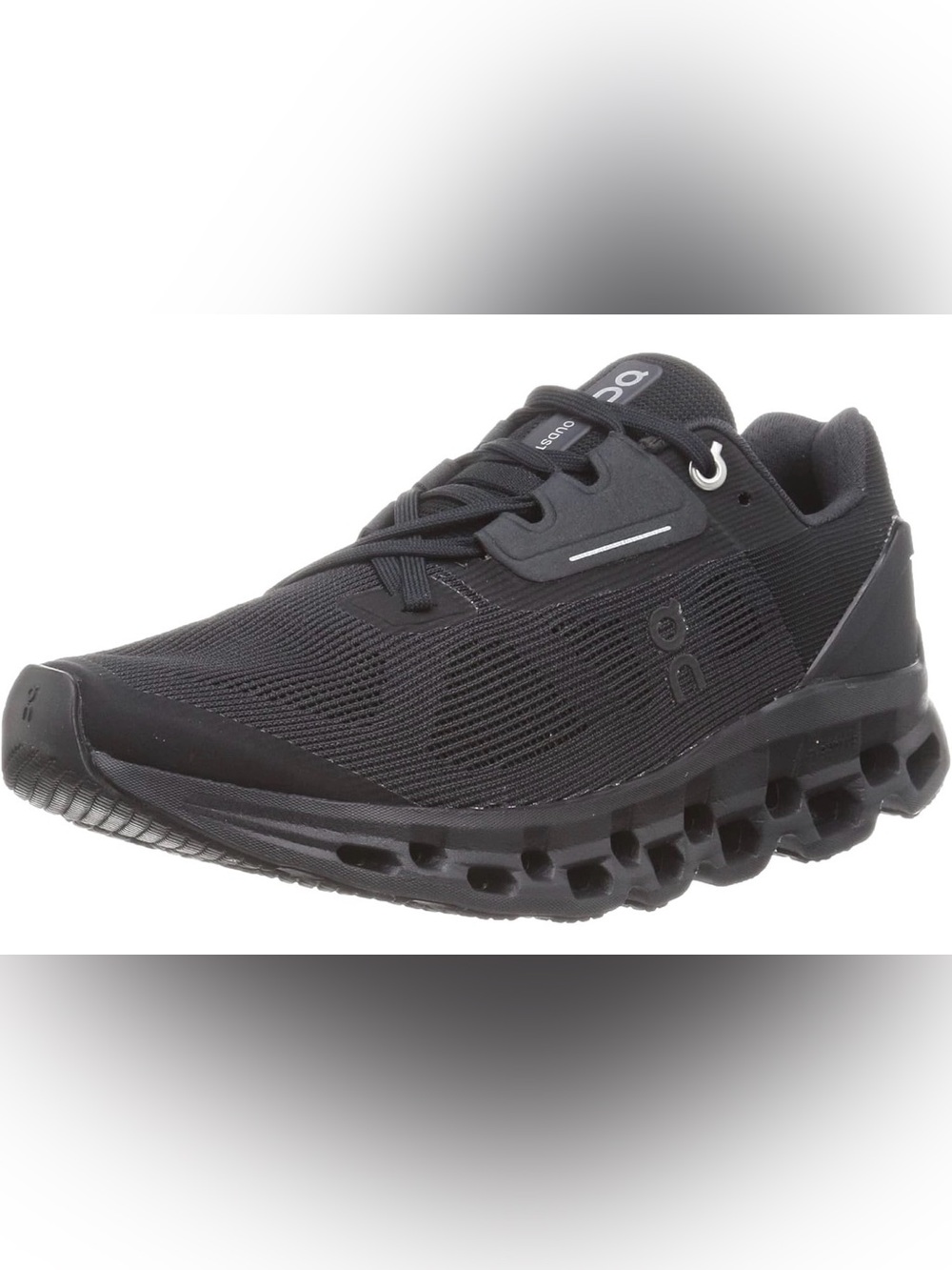 ON All-Black CLOUDSTRATUS Women’s Running Shoe Sneaker US 9.5M - Picture 2 of 8